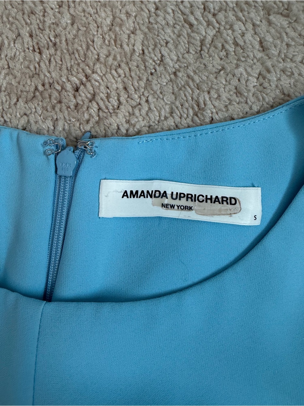 Amanda Uprichard Diana Light Blue Shift Mini Dress Women's Size Small - Picture 8 of 10